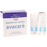 W81416 Avacare Hypodermic Needles 23gX25mm Blue X 100